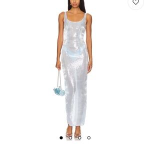Miscreants Kaia dress - Shimmering Silver Sequin Dress